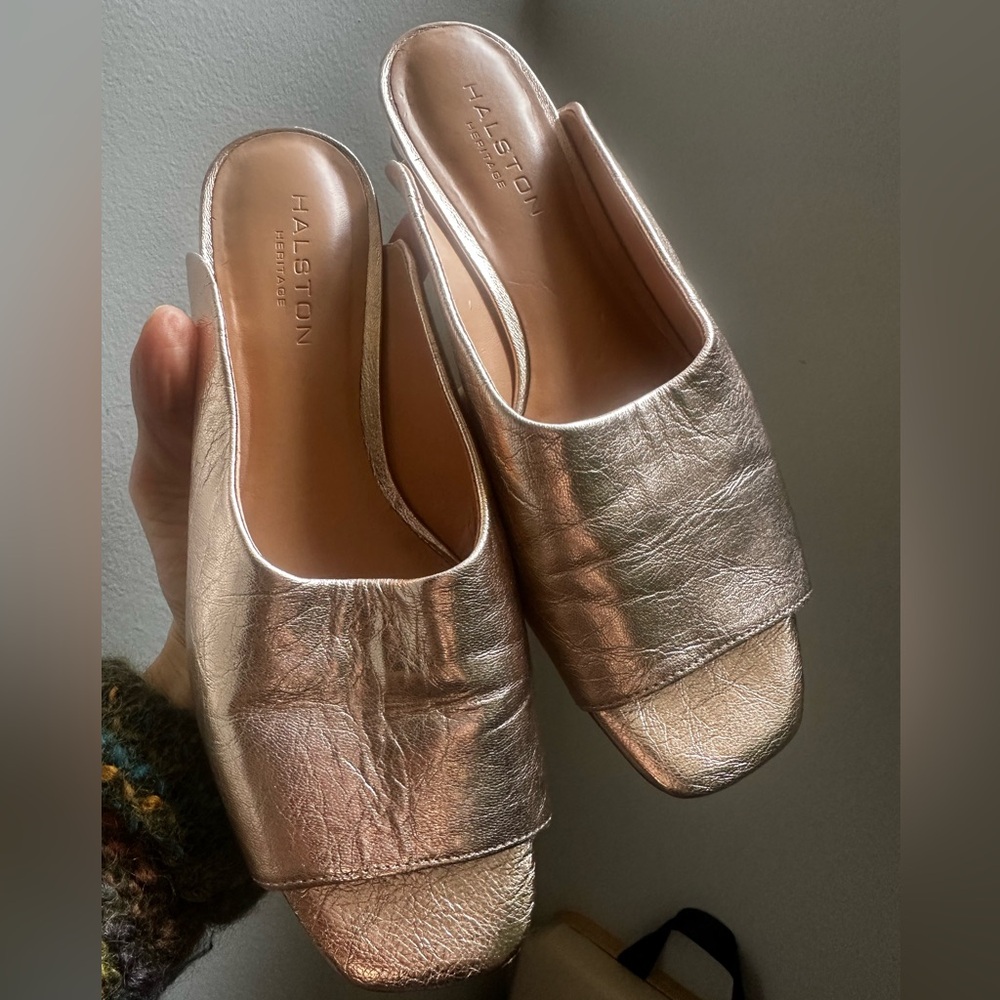 Halston Heritage Women's Rose Gold Mules